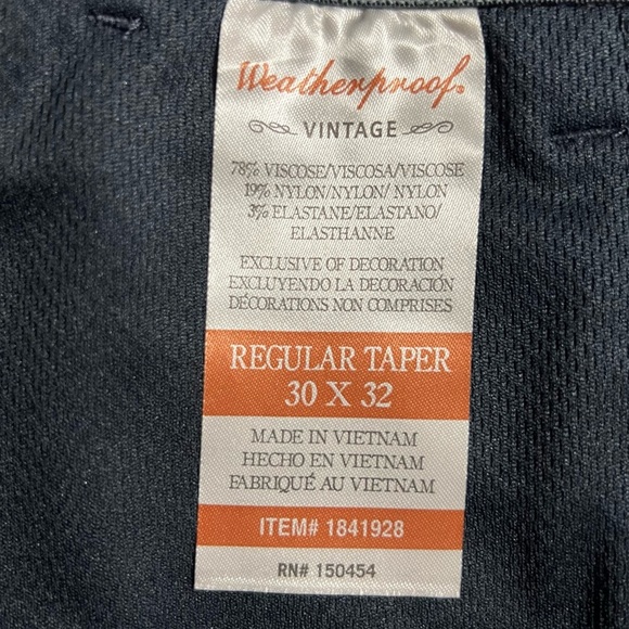 Weatherproof Hybrid Tech Pants 30x32 Blue Water Resistant Pockets Stretch NWT - Picture 10 of 11